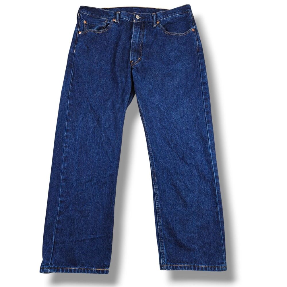 Levi's 505 Straight Jeans Men's 38x29 Mid Blue Classic 100% Cotton